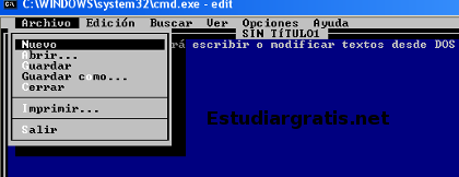 Curso comandos DOS editar texto