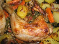 Receta y preparación de pollo con verduras