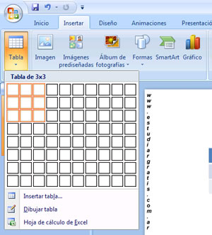 Insertar una tabla en Microsoft Office PowerPoint