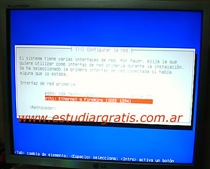 Instalacion de linux, deteccion de red o internet