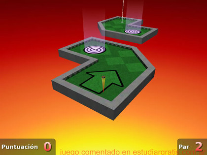 descargar juego de golf gratis con obstaculos y caminos en 3D