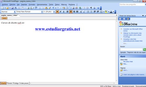 Curso diseño web con Microsoft Frontpage 2003