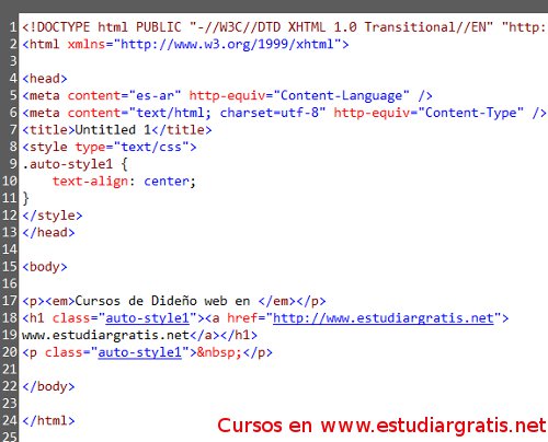 Ejemplo de codigo html en expression web usa mucho styles